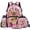 Cherry Blossom Crown Capybara, variant on Yspwyqan Axolotl Backpack Set 4Pcs with Lunch Box Pencil Case Water Bottle Bag, Cherry Blossom Lightweight Girls Backpack Set for Elementary Middle School Travel Hiking