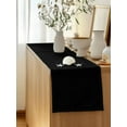 thumbnail image 5 of Table Runner 60 Inches Long for Kitchen Dining, Black Dresser Scarf Farmhouse, Dining Table Decorations for Wedding/Parties, Pure Black 13 x 60 In, 5 of 9