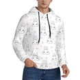thumbnail image 2 of Rateoe Heart Rabbit Pattern Mens Hoodie, Pullover Hooded Sweatshirt, Kangaroo Pocket Hoodie Ideal for Daily Wear, Travel and Home-4X-Large, 2 of 7
