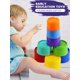 thumbnail image 2 of Torre Anillo Apilable Bsvklp Juguete Educativo Interactivo para Pequeños Diversión Iris Construcción, 2 of 9