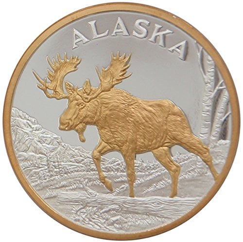 Medallion Gold/silver Medallion .999 1 Troy Oz Bull Moose - Walmart.com