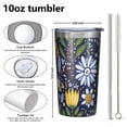 thumbnail image 4 of Pioneer Flower 10oz Tumblers Stainless Steel Tumbler with Lid and Straw,Vacuum Insulated Double Wall Travel Tumbler Cups with Cleaning Brush for Coffee, Tea, 4 of 4