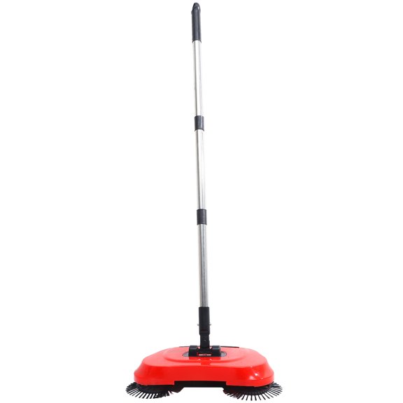 Howish floor sweeper VEEMOON Hand Push Sweeper 360 degree Rotating Floor Cleaner (Red),ABS and Stainless Steel(37.4"X13.39"X7.48")