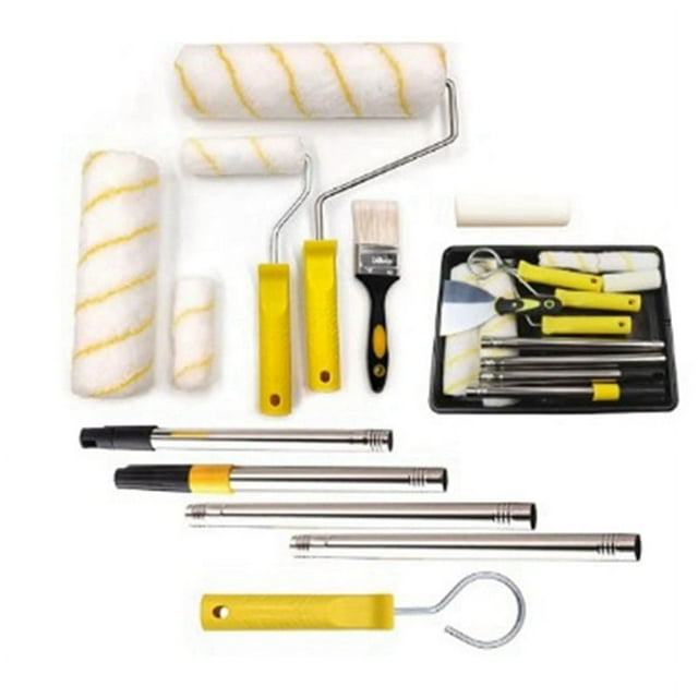 Kit de Rodillo de Pintura de 9 Pulgadas Rodillo para Pintar Pincel para Pintar Herramienta con Bandeja