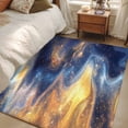 thumbnail image 4 of 2.7'x5' Area Rugs, Blue Yellow Indoor Outdoor Area Rug for Living Room Bedroom, Contemporary Abstract Art Washable Bathroom Rugs Kitchen Floor Carpet Mats Home Decor Aesthetic, 4 of 8
