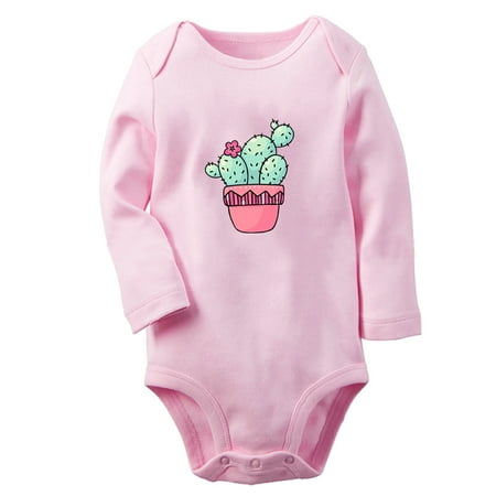 

Babies Nature Pattern Cactus Rompers Newborn Baby Unisex Bodysuits Infant Jumpsuits Toddler 0-12 Months Kids Long Sleeves Oufits (Pink 6-12 Months)