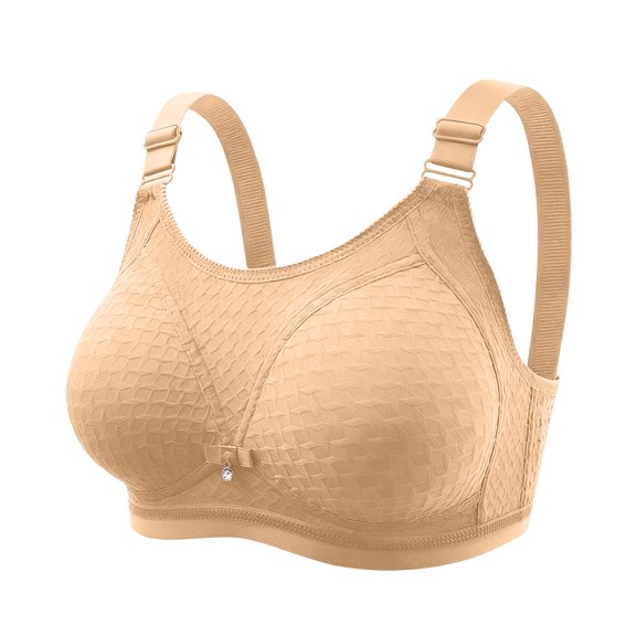 Wyobmus Women's Seamless No Underwire Bra Comfort Bralettes Full Coverage Bralette Soft Unline Wireless Bra Everyday T-Shirt Bra for Ladies B-Beige*