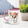 thumbnail image 4 of Happy Mother's Day Chinese Crested with Flower Crown and Greeting Card 11oz Accent Two-tone Mug Dog Lover Coffee Tea Cup - 13004, 4 of 5