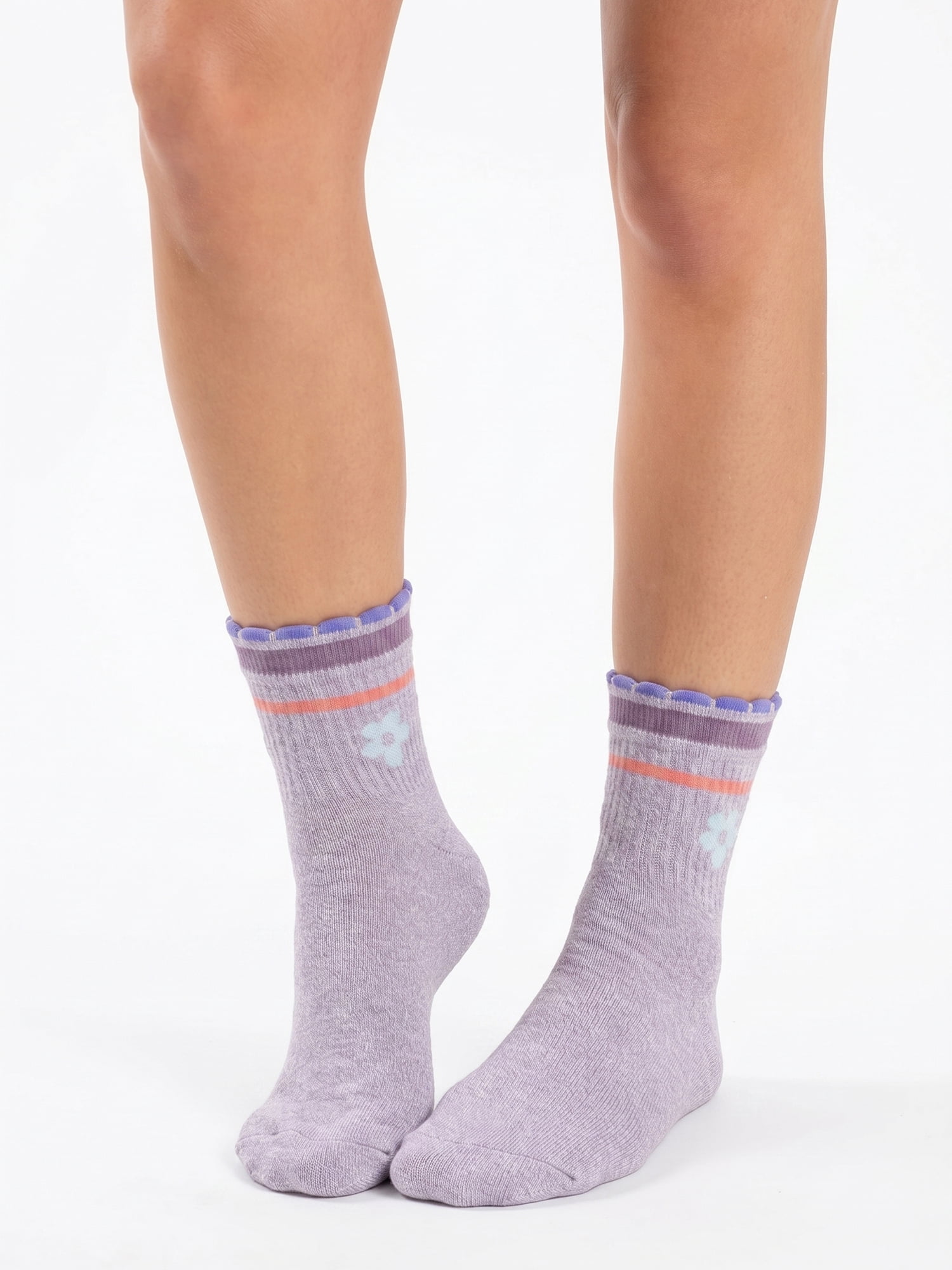 MUK LUKS Women's Dream Step Quarter Crew Socks, 4 Pair Pack