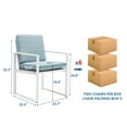thumbnail image 3 of Patio Dining Chairs Set of 6 Outdoor Dining Chair with Armrests and Cushions Aluminum Chairs,White, 3 of 5