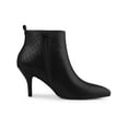thumbnail image 3 of BLISSFUL STEP Women's Side Zip Pointy Toe Stiletto Heel Ankle Boots, 3 of 6