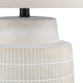 thumbnail image 2 of Bouclair White Ceramic Ribbed Table Lamp, 2 of 6