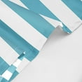 thumbnail image 5 of Shower Curtain Abstract Classic Turquoise and White Stripe Graphic Modern Waterproof Polyester Fabric 72 x 72 inches Set with Hooks, 5 of 6