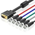 thumbnail image 3 of Bottone VGA To 5 BNC RGBHV Cable Male Connectors COnnection Cord High Resolution For Digital Screens And Monitors, 3 of 7