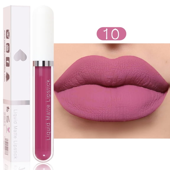 Kokovifyves Long Wear Waterproof Matte Lip Gloss, Non Transfer Comfort Finish Lip Cosmetic 2.5ml