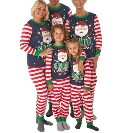 

JBEELATE Matching Family Pajamas Set Christmas Pjs Long Sleeve Holiday Sleepwears Santa Squad Jammies Sleepwear