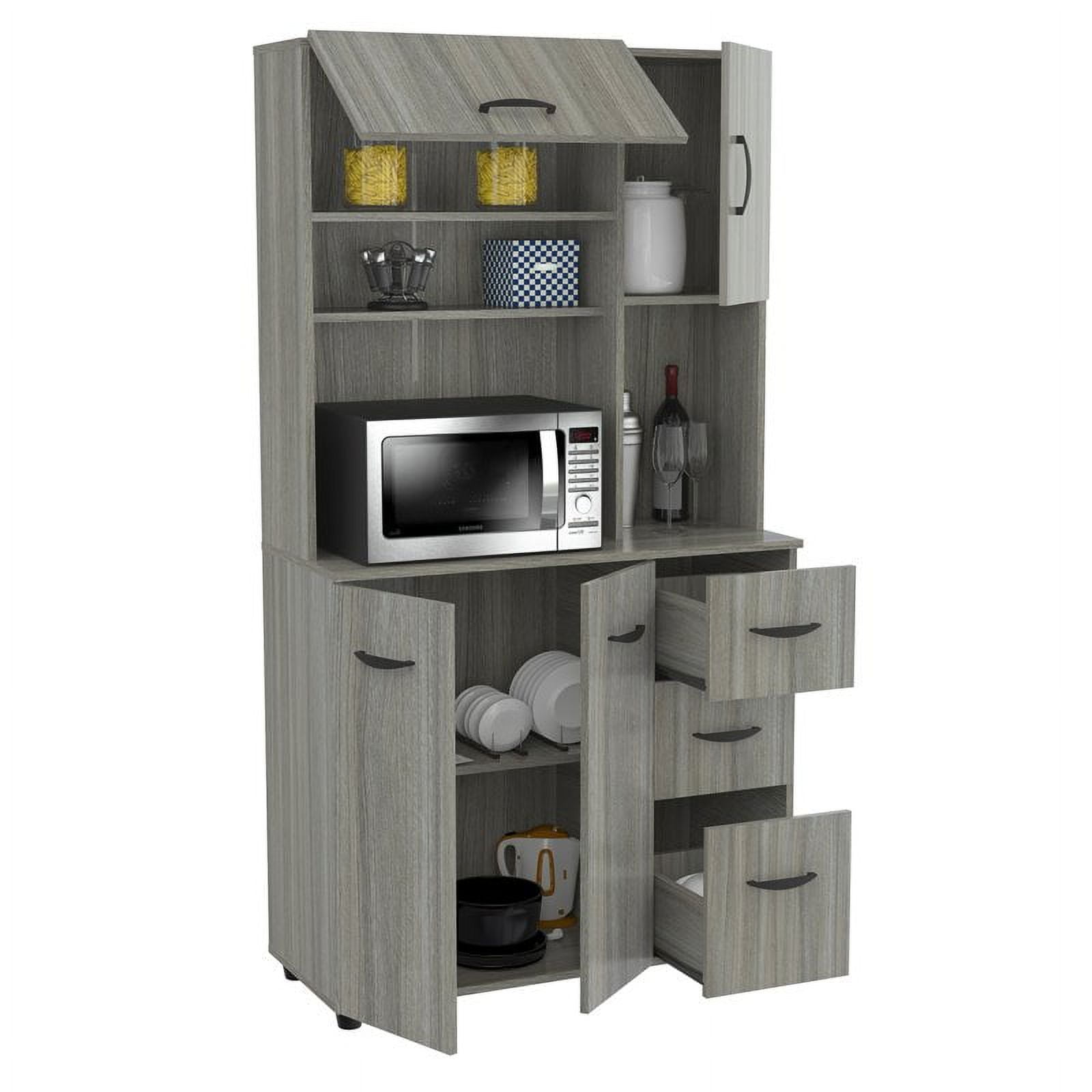 Inval laminate kitchen microwave storage cabinet deals