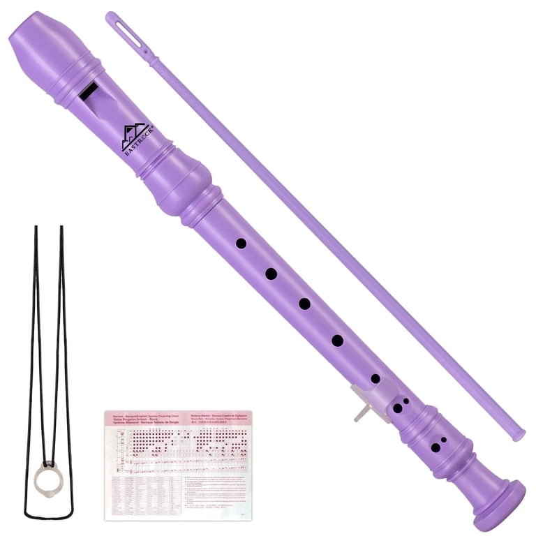 EastRock Soprano Recorder, 3-Piece Purple photo 1