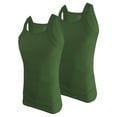thumbnail image 2 of Different Touch 2 Pack Assorted Colors G-unit Tank Tops Square Cut Muscle Rib for Men, 2 of 4