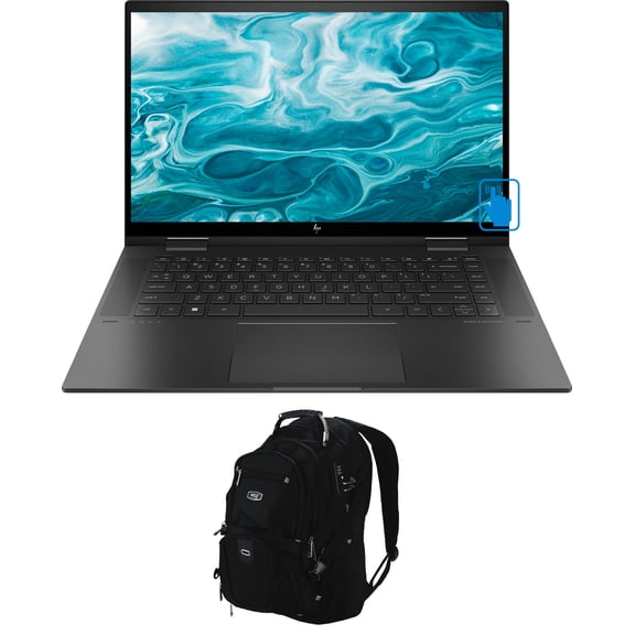 HP ENVY x360 15 Home/Business 2-in-1 Laptop (AMD Ryzen 7 5825U 8-Core, 15.6in 60Hz Touch Full HD (1920x1080), AMD Radeon, 8GB RAM, Win 11 Home) with Travel/Work Backpack