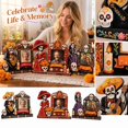 thumbnail image 2 of Wooden Picture Frame Day of The Dead Decorations with Sugar Skull Accents for Halloween Home Display, 2 of 6