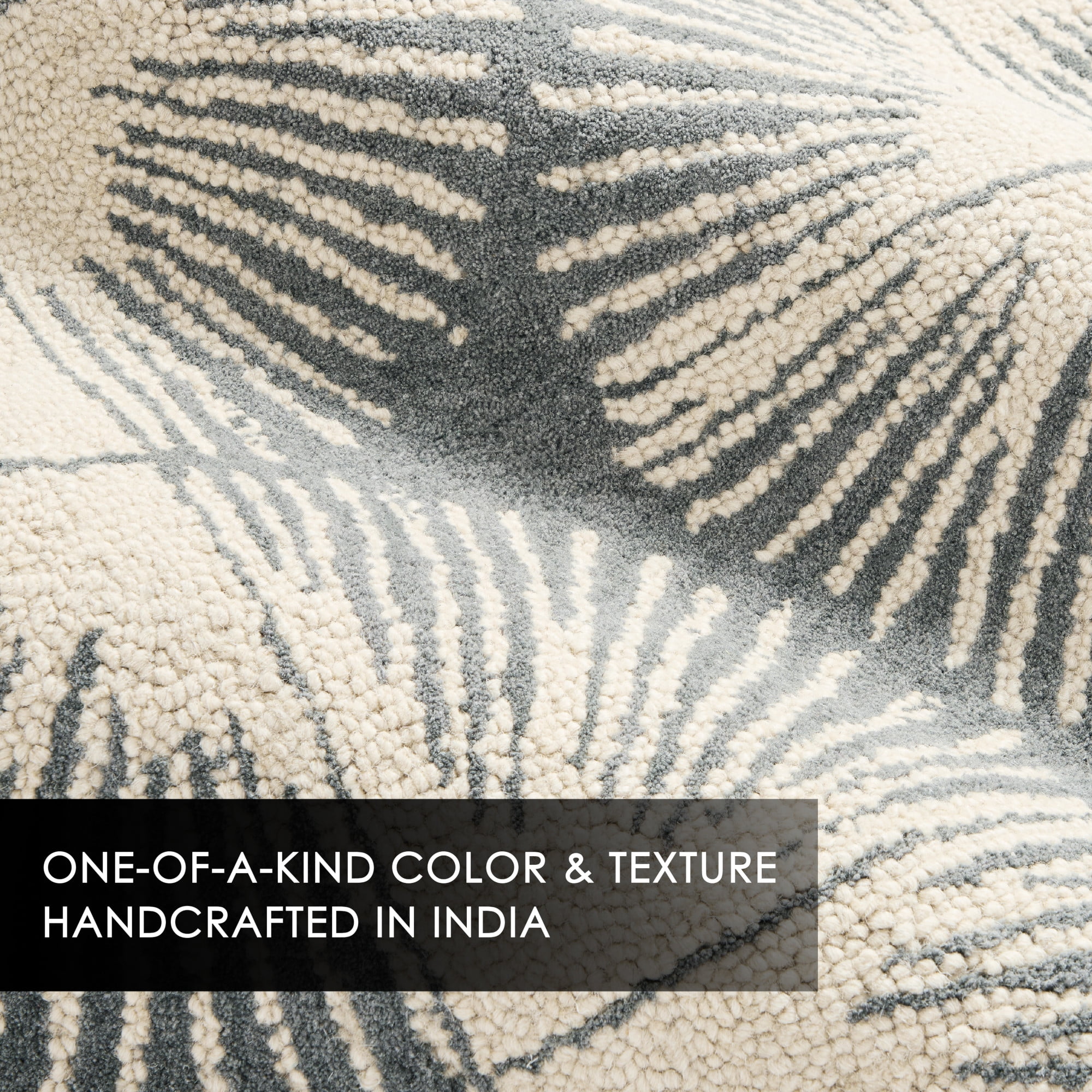 NICOLE MILLER NEW YORK Kendall Slinky Geo Handcrafted Runner Area Rug, 100% Wool Rug, Grey, 2'5"x7"