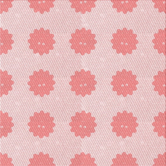Ahgly Company Indoor Square Patterned Light Rose Pink Area Rugs, 4' Square
