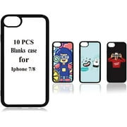 JUSTRY 10 PCS Sublimation Blanks Phone Case Covers Compatible with Apple iPhone 8, iPhone 7,iPhone SE (2020) 4.7 Inch.