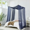 thumbnail image 3 of Warm Home Designs 55" W x 144" L Navy Blue Bed Canopy Curtains for Twin Bed. BC N Blue 144, 3 of 5