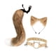 thumbnail image 2 of Orejas y cola larga falsas, regalos divertidos para mujeres y niñas, diadema para cosplay, baile de graduación marrón, 2 of 9