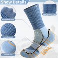 thumbnail image 6 of 5 Pairs Merino Wool Hiking Socks Warm Thermal Winter Cozy Cushioned Moisture Wicking Socks for Women & Men, 6 of 6