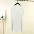 thumbnail image 5 of Kaemgyyd Nightgowns for Women Short Sleeve Round Neck Sleepshirt Soft Casual Pajama Sleep Dress Home Daily Wear Sleepwear（White,One Size）, 5 of 5