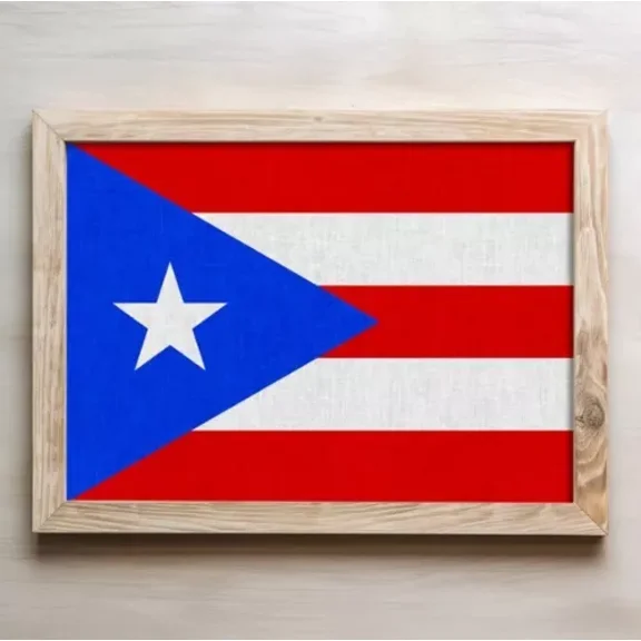 POSTER Puerto Rico Puerto Rican Flag Travel Wall Art Print UNFRAMED, 12x18