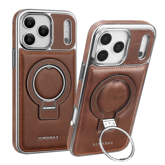 Leymi Case for iPhone 18 Pro Max with Ring Holder Kickstand, Compatible with Magsafe PU Leather Slim Fit Phone Rugged Anti-Fingerprint Shockproof Magnetic Back Cover