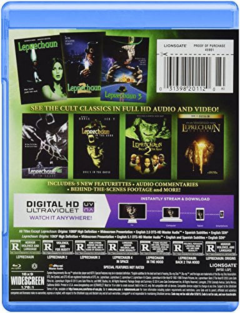 Leprechaun: The Complete Movie Collection (Blu-ray), Lions Gate, Horror - image 2 of 5