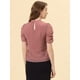 thumbnail image 3 of Blusa de Chifón Con Lunares Suizos Allegra K Para Mujer Manga Corta Abullonada Rojo S, 3 of 4