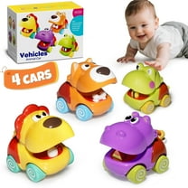 Toys for 1 Year Old, Baby Toys, 4 Pull Back Cars for Toddler, Animal Car Toy 12-18 Months, Learning Toys for Toddlers 1 3, Baby Toy Car for 1-3 Year Old Birthday Gifts