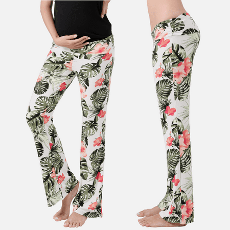 

Maternity Pants Pajama Stretchy Comfy Wide Palazzo Elastic Pregnancy Women Lounge Trousers