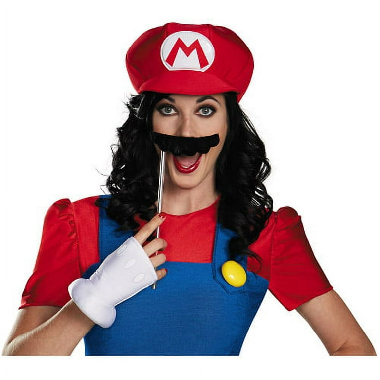 Disguise Mario Deluxe Women\'s Halloween Fancy-Dress Costume for Adult, M  (8-10)