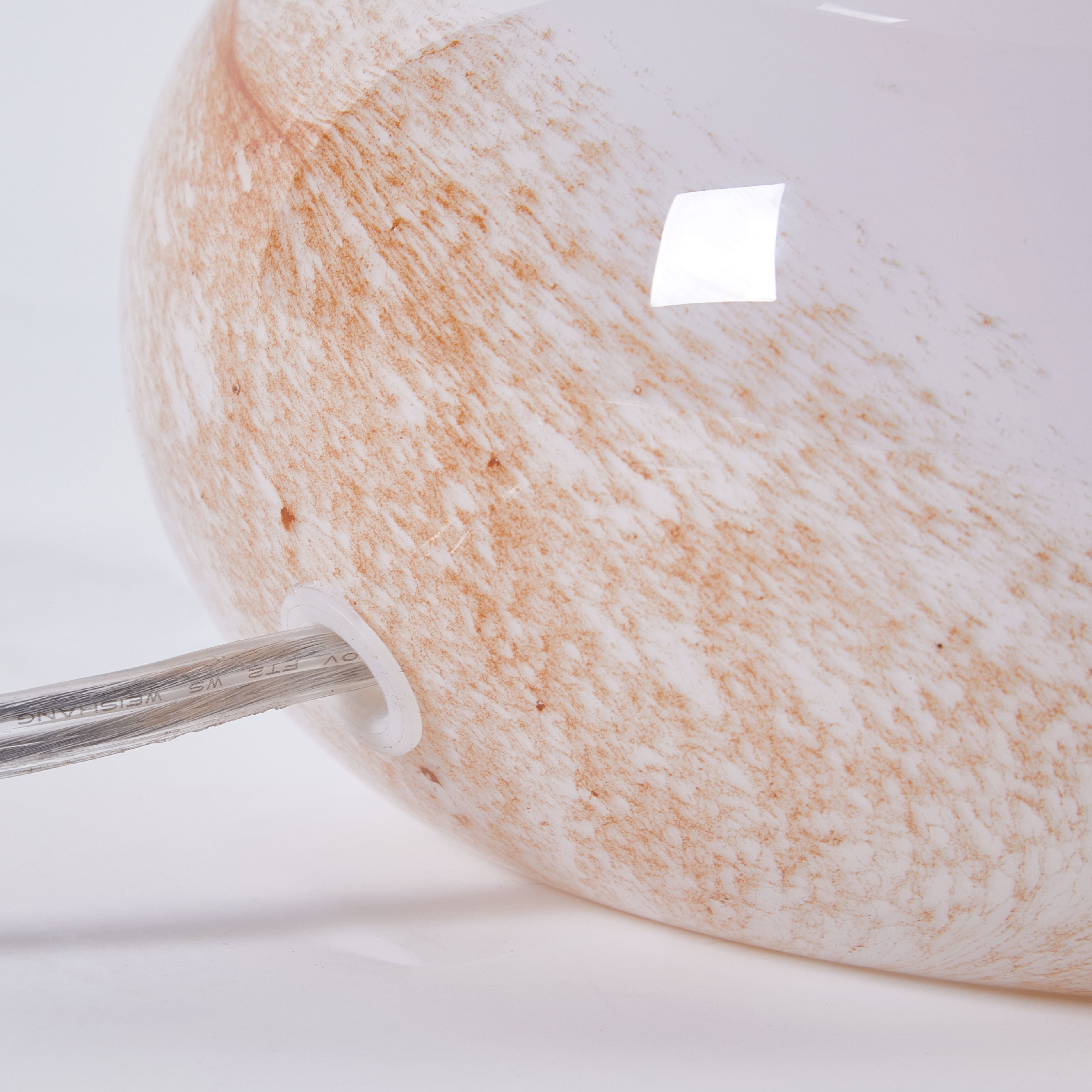 Urban Shop Brown Marble Glass Mushroom Lamp, 10" H x 7.5" W, Plug in