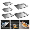 thumbnail image 2 of 304 Stainless Steel Cookie Sheet Rectangular Flat Bottom Oven Tray For Pastries And Breads Rustproof Barbecue Dish, 2 of 9
