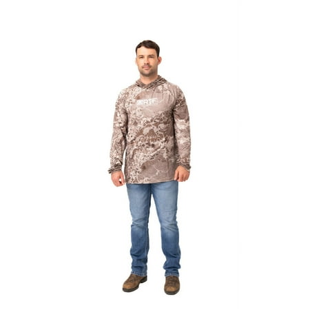 Realtree Fishing Men s Hooded Tan Shirt | WAV3