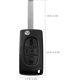thumbnail image 4 of BRILLAR Carcasa de llave de faro de 3 botones para Peugeot 207 307 308 407 408 3008 5008 Citroen C2 C3 C4 C5 C6 C8, 4 of 4