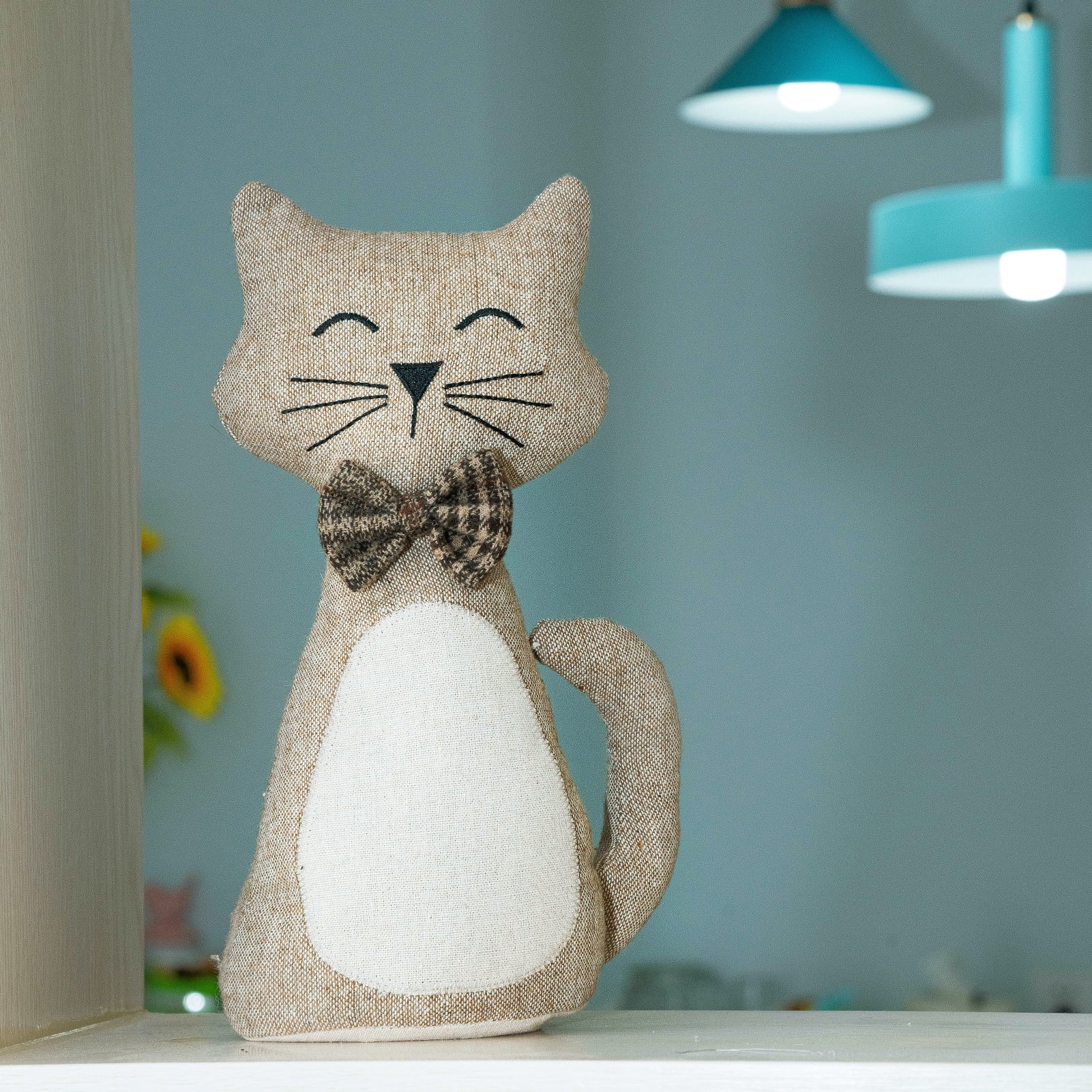 Marwood Cute Door Stopper Decorative Door Stops for Home and Office, Cat Weighted Interior Doorstop Fabric Stuffed Animal Door Stopper Floor Decorative
