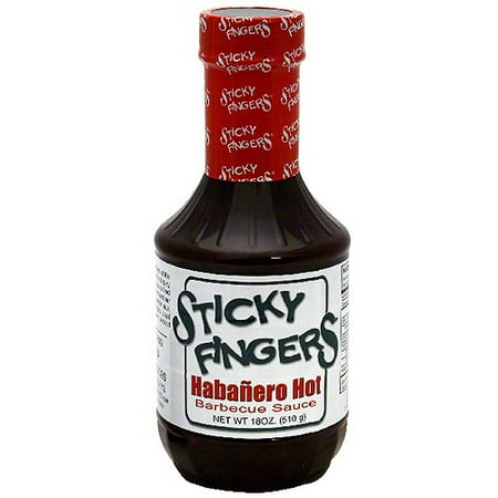 Sticky Fingers Smokehouse Habanero Hot Barbeque Sauce, 18 oz (Pack of 6