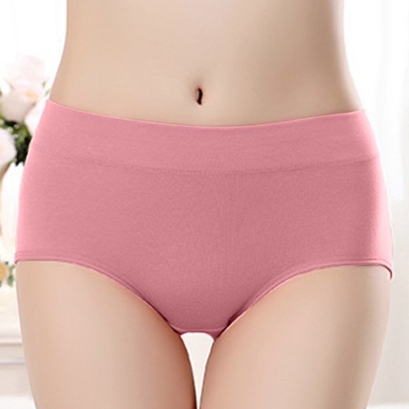 EGNMCR Women's Cotton Underwear, High Waist Breathable Briefs, Soft Underpants Women's Fashion Briefs Comfortable Cotton High Waist Underwear Women Panties Women Underwear