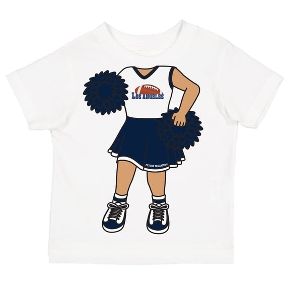 Future Tailgater Heads Up! Cheerleader Infant Toddler Youth T-Shirt for Los Angeles Fans