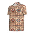 thumbnail image 3 of Daiia Traditional Tribal Aztec Pattern Men’s Polo Shirts,Solid Deck Shirt,Classic Fit, Breathable Cotton Polo for Casual and Sport Wear-, 3 of 9