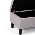 thumbnail image 3 of Simpli Home Monroe 48 inch Wide Contemporary Rectangle Storage Ottoman in Cloud Grey Linen Look Fabric, Assembled, 3 of 6