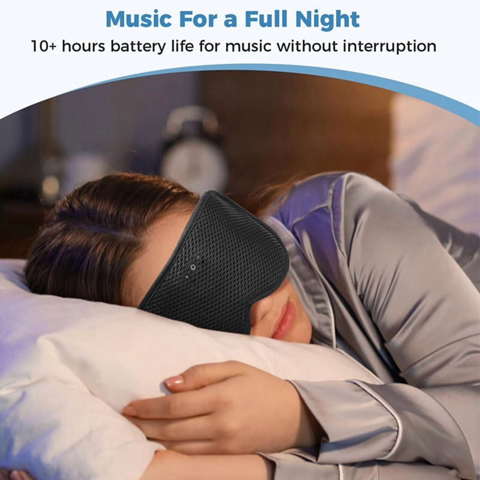 2X 3D Wireless Sleeping Headphones Blindfold Soft Washable Bluetooth5.4 Music Eyemask Handsfree Call